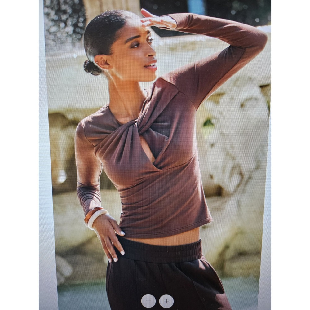 NWT Anthropologie Walter Baker Corinne LS Rose Twisted Front Knot & Cutout, Sz M